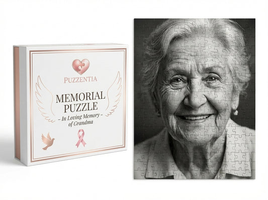 In Loving Memory™ Custom Memorial Puzzle – Personalized Photo Tribute for Those Gone Too Soon